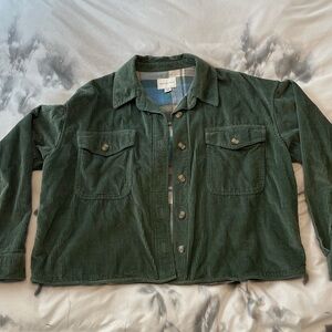 American eagle cropped corduroy jacket, size large